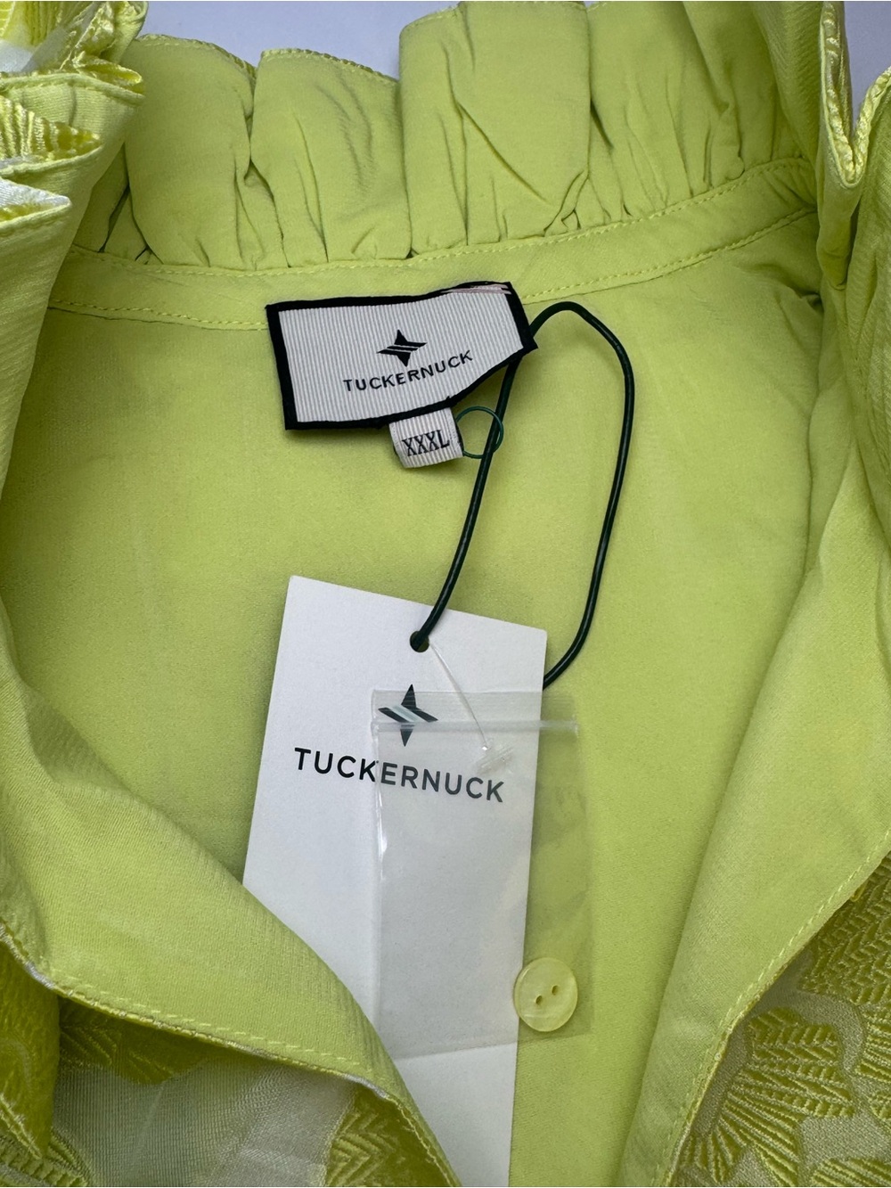 Tuckernuck Citron Fil Coupe Bouvier Blouse XXXL NWT - Picture 6 of 11